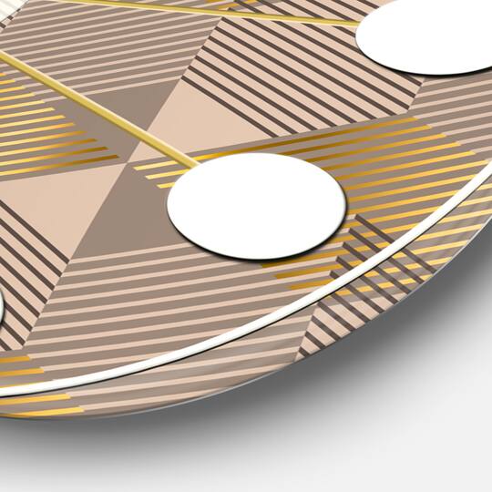 Designart 'Retro Square Design Vi Mid-Century Modern Wall Clock